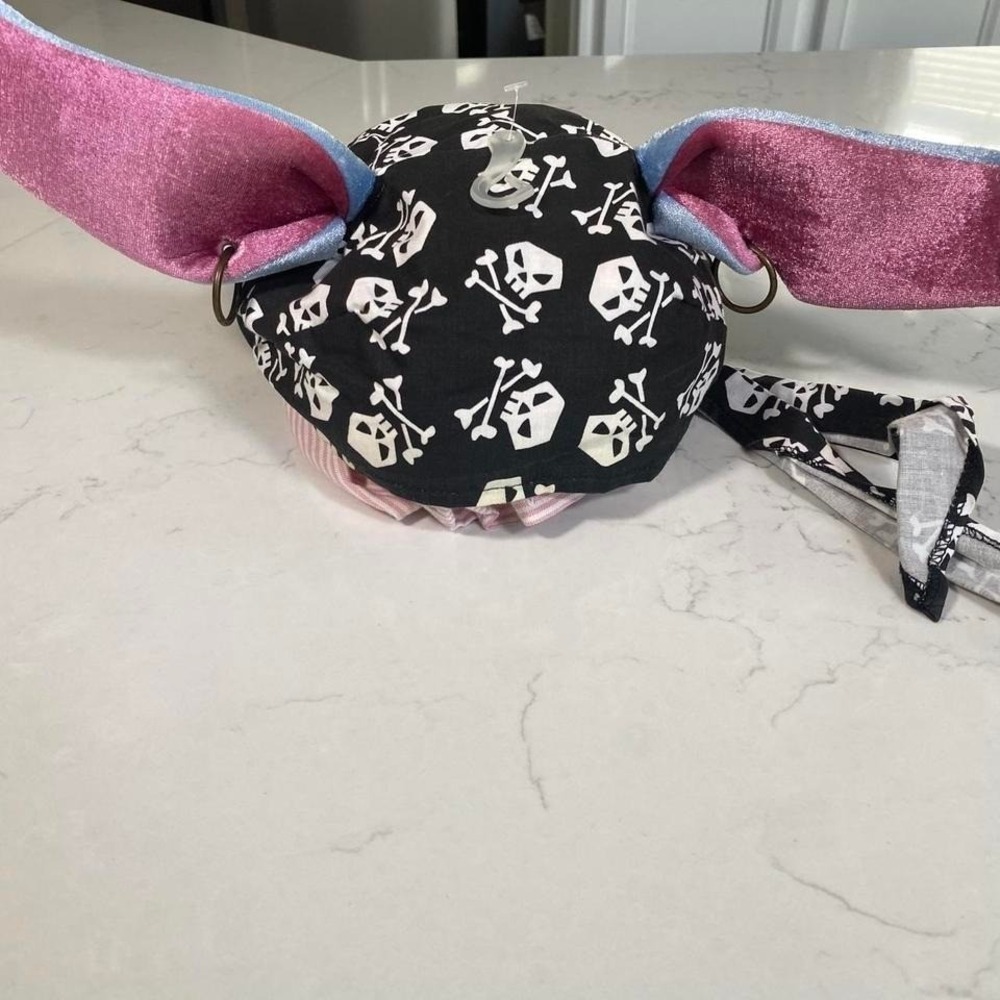 Disney World Stitch Pirate Bandana Hat One Size Lilo & Stitch Ears NWT